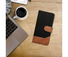 Dėklas Oem JEANS Book skirtas Xiaomi Redmi Note 14 4G (GLOBAL - 163,25mm x 76,55mm x 8,16mm) juodos spalvos