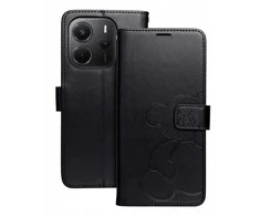 Greengo Oem MEZZO Book dėklas skirtas Xiaomi Redmi Note 14 4G (GLOBAL - 164,84mm x 78,15mm x 8,16mm) teddy bear juodos spalvos