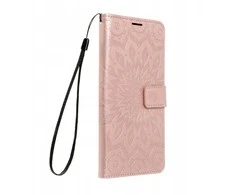 Greengo Oem MEZZO Book dėklas skirtas Xiaomi Redmi Note 14 4G (GLOBAL - 164,84mm x 78,15mm x 8,16mm) mandala rose auksinis