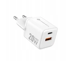 Telefono įkroviklis Forcell F-Energy Mini GaN III USB C + USB A QC4.0 PD 20W VT-35A baltas 0INT