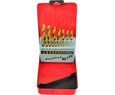 Grąžtas Gręžtuvas Geko, GRĄŽŲ RINKINYS, 19 Vnt 1-10MM. MET.BOX(40) G38234 GEKO