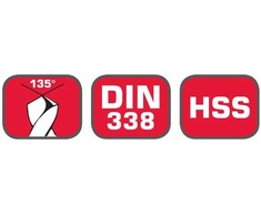 Grąžtas Wiertło do metalu hss din338 szlif. 4.1mm vnt.1 proline