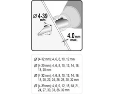 Grąžtas GRĄŽIMO RINKINYS STHOR STEP 4 vnt.