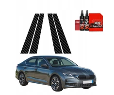 GrizzGlass anglies plėvelė apsauginė BodyShield Carbon stulpams, skirta Skoda Octavia 4 Liftback Facelift (2024-2026) [4w1] (GRZ22698)