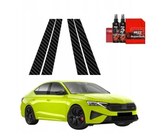 GrizzGlass anglies pluošto apsauginė plėvelė BodyShield Carbon statramsčiams skirti Skoda Octavia 4 RS Facelift (2024-2026) [4w1] (GRZ22561)