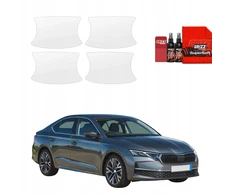 GrizzGlass Bespalvė apsauginė plėvelė BodyShield po durų rankenomis, skirta Skoda Octavia 4 Liftback Facelift (2024-2026) [4w1] (GRZ22652)