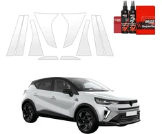 GrizzGlass Bespalvė apsauginė plėvelė BodyShield ant statramsčių, skirta Renault Captur (2024-2026) [10w1] (GRZ19907)