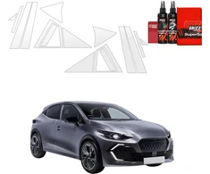 GrizzGlass Bespalvė apsauginė plėvelė BodyShield statramsčiams, skirta Renault Clio 6 (2026) [14w1] (GRZ19902)