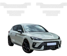 GrizzGlass Bespalvė techninė danga HeavyDuty Clear slenkščiams, skirti Cupra Leon Hatchback (2024-2026) [4w1] (GRZ20710)