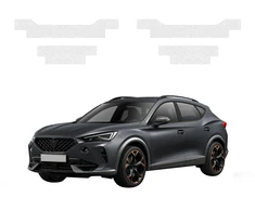 GrizzGlass Bespalvė techninė danga HeavyDuty Clear ant slenksčių, skirtų Cupra Formentor (2020-2024) [4w1] (GRZ20623)