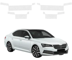 GrizzGlass bespalvė techninė danga HeavyDuty Clear slenksčiams skirtai Skoda Superb 3 Liftback (2019-2023) [4w1] (GRZ21241)