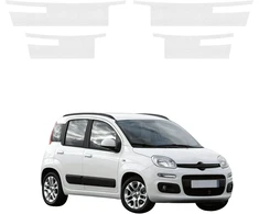 GrizzGlass Bespalvė techninė danga HeavyDuty Clear slenkstinėms plokštėms, skirta Fiat Panda 3 Hatchback 5D (2011-2016) [4w1] (GRZ20830)