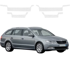 GrizzGlass Bespalvė techninė danga HeavyDuty Clear ant slenksčių, skirtų Skoda Superb 2 Kombi (2009-2013) [4w1] (GRZ21049)