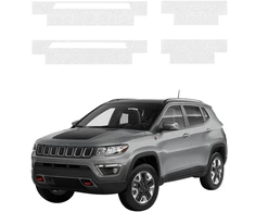 GrizzGlass Bespalvė techninė danga HeavyDuty Clear slenksčiams, skirti Jeep Compass (2020-2024) [4w1] (GRZ21042)