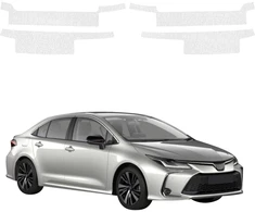 GrizzGlass bespalvė techninė danga HeavyDuty Clear ant slenksčių, skirta Toyota Corolla Sedan (2022-2026) [4v1] (GRZ21288)