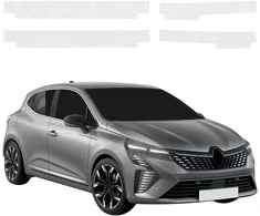 GrizzGlass Bespalvė techninė danga HeavyDuty Clear slenksčiams skirtiems Renault Clio (2023-2024) [4w1] (GRZ21070)