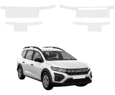 GrizzGlass Bespalvė techninė danga HeavyDuty Clear slenksčiams be išpjovų, skirta Dacia Jogger (2022-2026) [4w1] (GRZ20797)