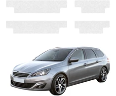 GrizzGlass Bespalvė techninė danga HeavyDuty Clear ant slenksčių, skirtų Peugeot 308 Kombi (2013-2021) [4w1] (GRZ20899)