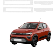GrizzGlass Bespalvė techninė danga HeavyDuty Clear slenksčiams, skirti Dacia Spring (2024-2026) [4w1] (GRZ20933)