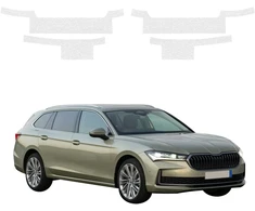 GrizzGlass bespalvė techninė danga HeavyDuty Clear slenksčiams skirtiems Skoda Superb 4 Combi (2024-2026) [4w1] (GRZ21166)
