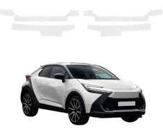 GrizzGlass Bespalvė techninė danga HeavyDuty Clear slenksčiams, skirti Toyota C-HR (2023-2026) [4w1] (GRZ21213)