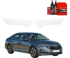 GrizzGlass bespalvė apsauginė plėvelė BodyShield priekiniams žibintams skirtiems Skoda Octavia 4 Liftback Facelift (2024-2026) [2w1] (GRZ22666)