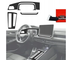 GrizzGlass Plėvelė vidaus apdailai GrizzGlass PianoSkin Juodas Matte, skirta Volkswagen Golf 8 (2024-2026) [4w1]