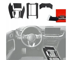 GrizzGlass Plėvelė vidaus apdailai PianoSkin Carbon Glossy, skirta Kia Ceed (2018-2025) [5w1]