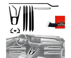 GrizzGlass Plėvelė vidaus apdailai PianoSkin Juodas Glossy, skirta Skoda Octavia 4 13'' Facelift (2024-2026) [11w1] (GRZ19723)