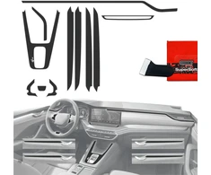 GrizzGlass plėvelė vidaus apdailai PianoSkin Juodas Matte, skirta Skoda Octavia 4 13'' Facelift (2024-2026) [11w1] (GRZ19722)