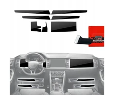 GrizzGlass plėvelė vidui PianoSkin Juodas Glossy, skirta Skoda Kodiaq (2016-2023) [7w1] (GRZ19842)