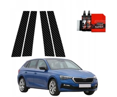 "GrizzGlass" anglinio pluošto plėvelė stulpams "BodyShield" skirtas "Skoda Scala" (2019-2023) [4w1]