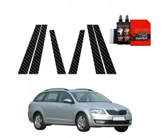 GrizzGlass Karboninė plėvelė stulpams BodyShield, skirta Skoda Octavia 3 Kombi 5D (2017-2020) [6w1]
