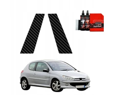 GrizzGlass Karboninė plėvelė ant statramsčių BodyShield, skirta Peugeot 206 (1998-2009) [2in1]