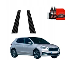 GrizzGlass Karboninė plėvelė ant statramsčių BodyShield skirtas Skoda Fabia (2019-2025) [2w1]