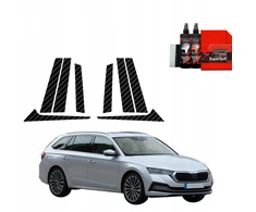 GrizzGlass Karboninė plėvelė ant statramsčių BodyShield, skirta Škoda Octavia 4 Kombi (2019-2024) [8w1]