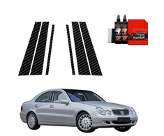 GrizzGlass Karboninė plėvelė stulpams BodyShield, skirta Mercedes Benz E Klasė W211 Sedan (2002-2009) [6w1]