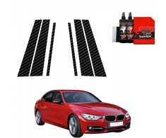 GrizzGlass karboninė plėvelė ant statramsčių GrizzGlass BodyShield, skirta BMW 3 F30 Sedan Pre-LCI (2011-2015) [6w1]