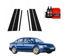 GrizzGlass Karboninė plėvelė stulpams BodyShield, skirta Volkswagen Passat B5 Sedan Facelifting (2000-2005) [6w1]
