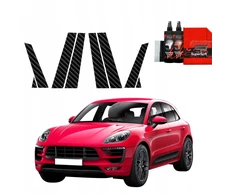 GrizzGlass Karboninė plėvelė stulpams GrizzGlass BodyShield, skirta Porsche Macan GTS (2021-2024) [8v1]