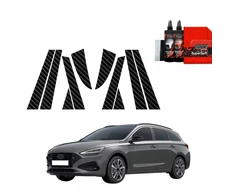 GrizzGlass Karboninė plėvelė ant stulpelių BodyShield, skirta Hyundai i30 Wagon (2020-2025) [10w1]