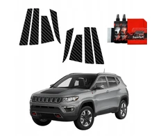 GrizzGlass Karboninė plėvelė ant stulpelių BodyShield, skirta Jeep Compass (2020-2024) [8w1]
