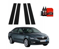 GrizzGlass Karboninė plėvelė ant statramsčių BodyShield, skirta Skoda Octavia 3 (2017-2020) [4w1]