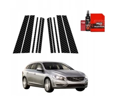 GrizzGlass Karboninė plėvelė statramsčiams BodyShield, skirta Volvo V60 Kombi (2011-2018) [10w1]
