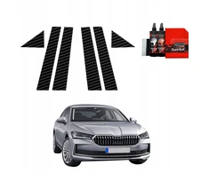 GrizzGlass Karboninė plėvelė stulpams GrizzGlass BodyShield, skirta Skoda Superb 4 Liftback (2024-2025) [6w1]