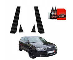 GrizzGlass Karboninė plėvelė ant statramsčių BodyShield, skirta Audi A3 8P Hatchback 5D (2003-2008) [4w1]