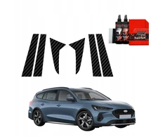 GrizzGlass Karboninė plėvelė ant statramsčių GrizzGlass BodyShield, skirta Ford Focus Active X Kombi Facelift (2021-2025) [6w1]