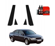 GrizzGlass Karboninė plėvelė stulpams BodyShield, skirta Audi A4 B6 Sedan (2000-2006) [2w1]