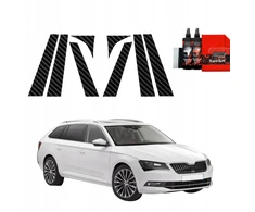 GrizzGlass Karboninė plėvelė ant stulpelių BodyShield, skirta Skoda Superb 3 Combi (2015-2019) [8w1]