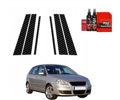 GrizzGlass Anglies plėvelė stulpams GrizzGlass BodyShield, skirta Volkswagen Polo Hatchback 5D (2001-2009) [6w1]